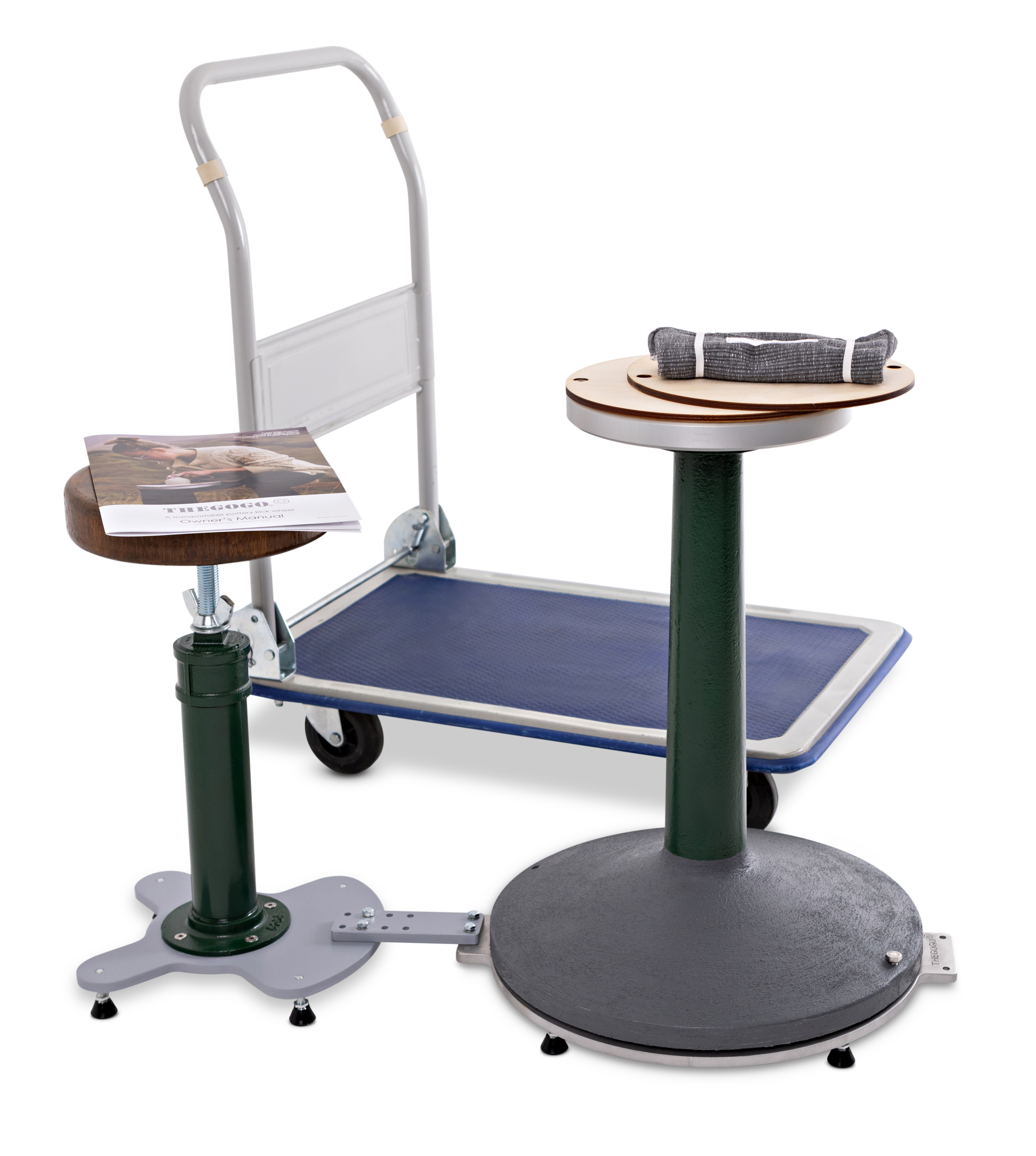 THEGOGO turntable complete set with stool, trolley and accessories